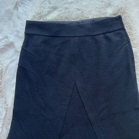 Diane Von Furstenberg DVF Vintage Wool Blend Midi Skirt A Line Workwear Black 6 - Picture 4 of 7